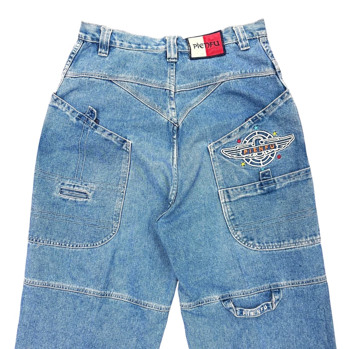 (32) 90s 피엔푸 빈티지 올드스쿨 힙합 카펜터 와이드 데님 팬츠 상품이미지2