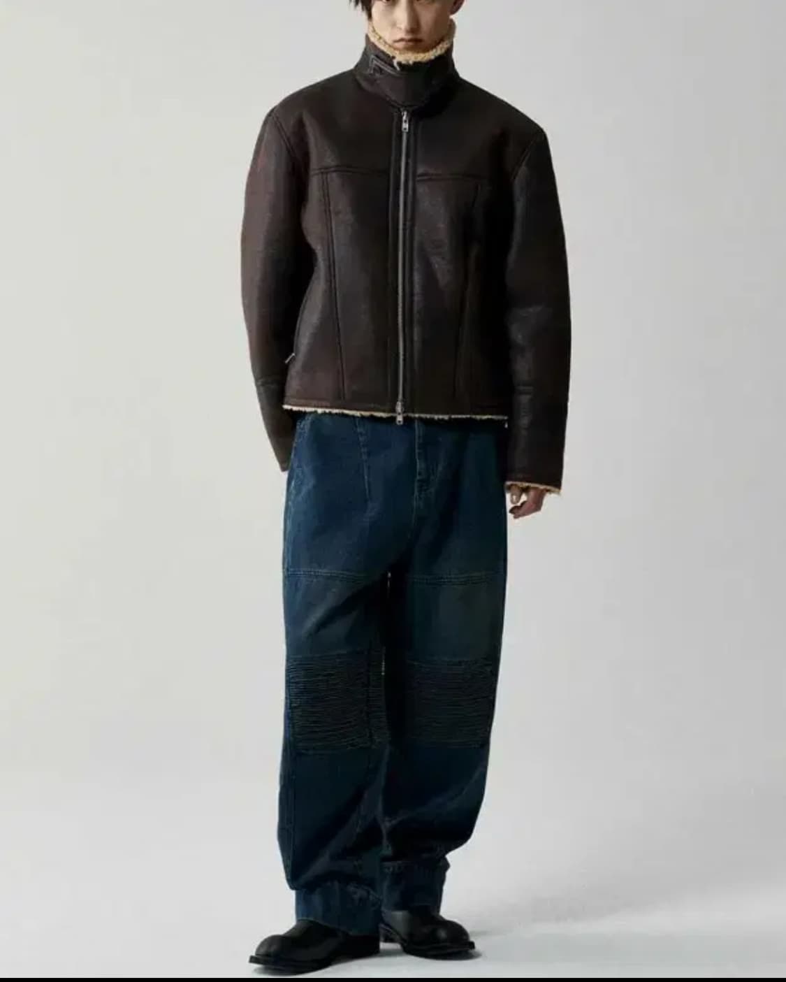 르마드 하이넥 무톤자켓 브라운 2사이즈 상품이미지2