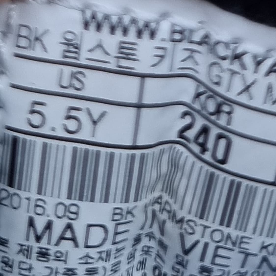 블랙야크 웜스톤 GTX 아동등산화 240 상품이미지6