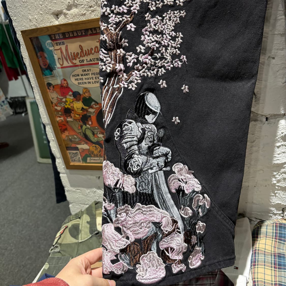 일제빈티지 사쿠라 자수 팬츠 상품이미지4