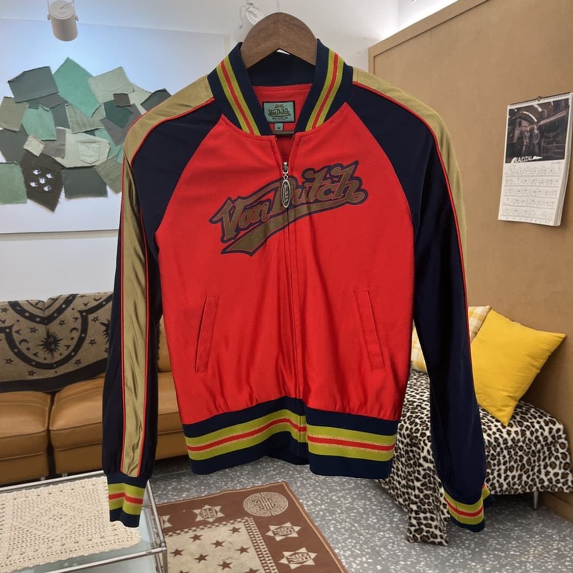 본더치 레트로 Y2K 90's 빅로고 바시티 져지 집업 M C10118 상품이미지3