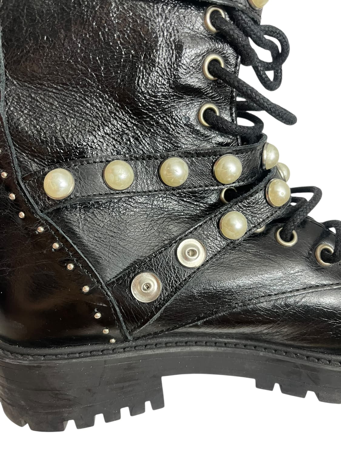 Zara 진주 레더 부츠  230  상품이미지5