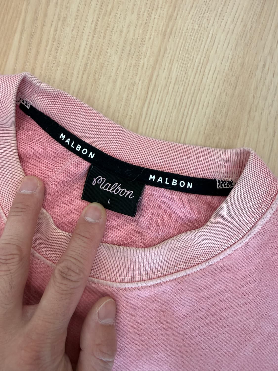 말본 골프 가먼트 워싱 티셔츠 핑크 상품이미지3