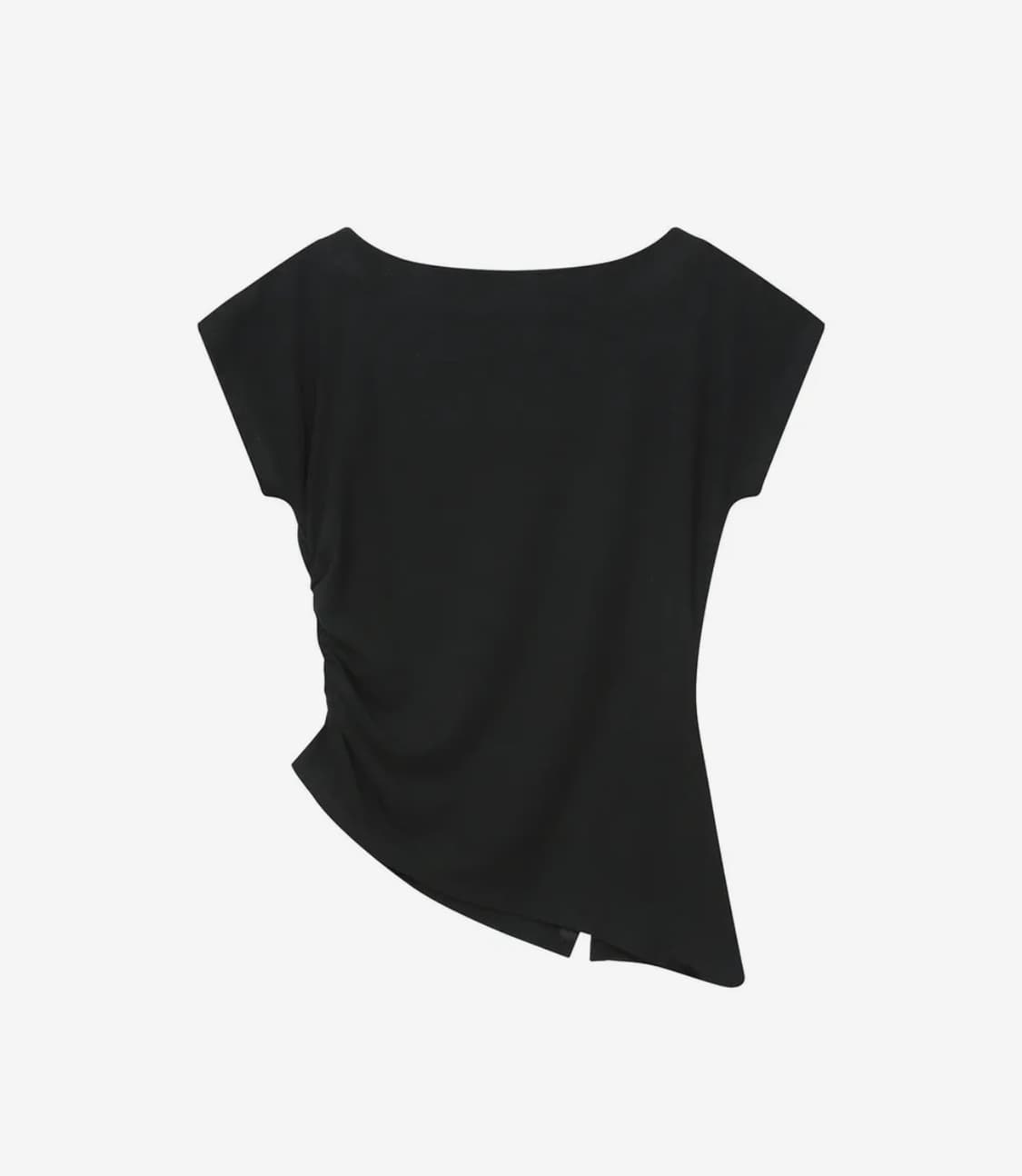 미세키서울 Side shirring slit top 사이드셔링 반팔블랙 상품이미지2