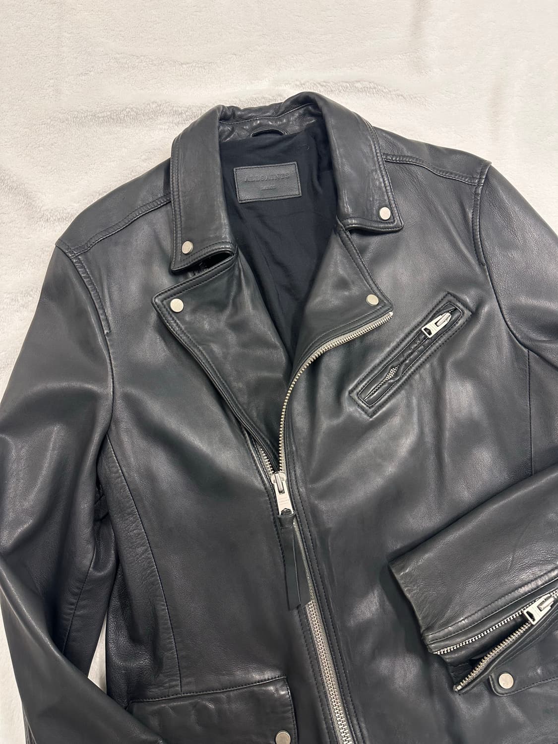 (L)올세인츠 클레이 리얼램스킨 바이커 자켓 상품이미지2