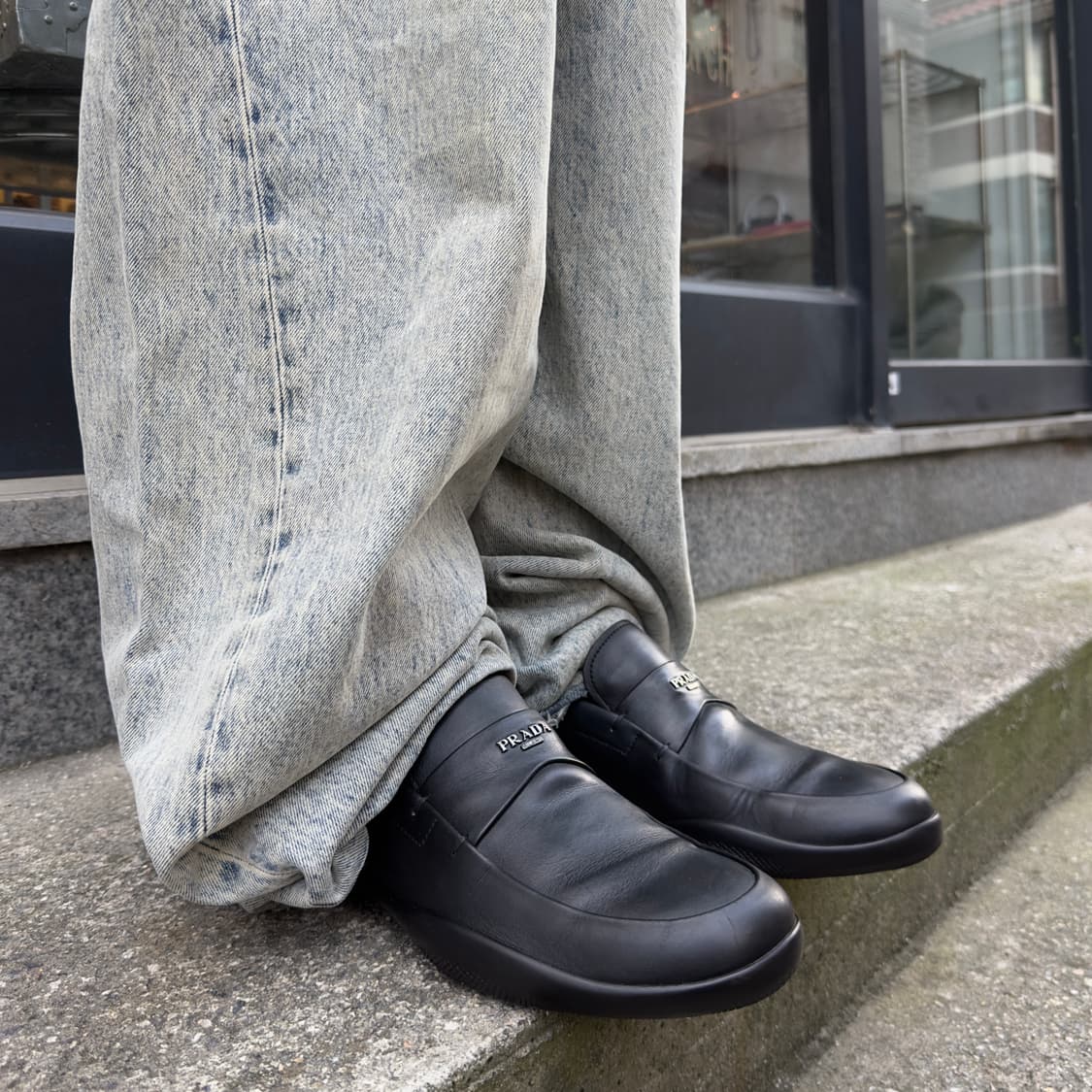 00s 블랙 프라다 스포츠 로퍼 상품이미지1