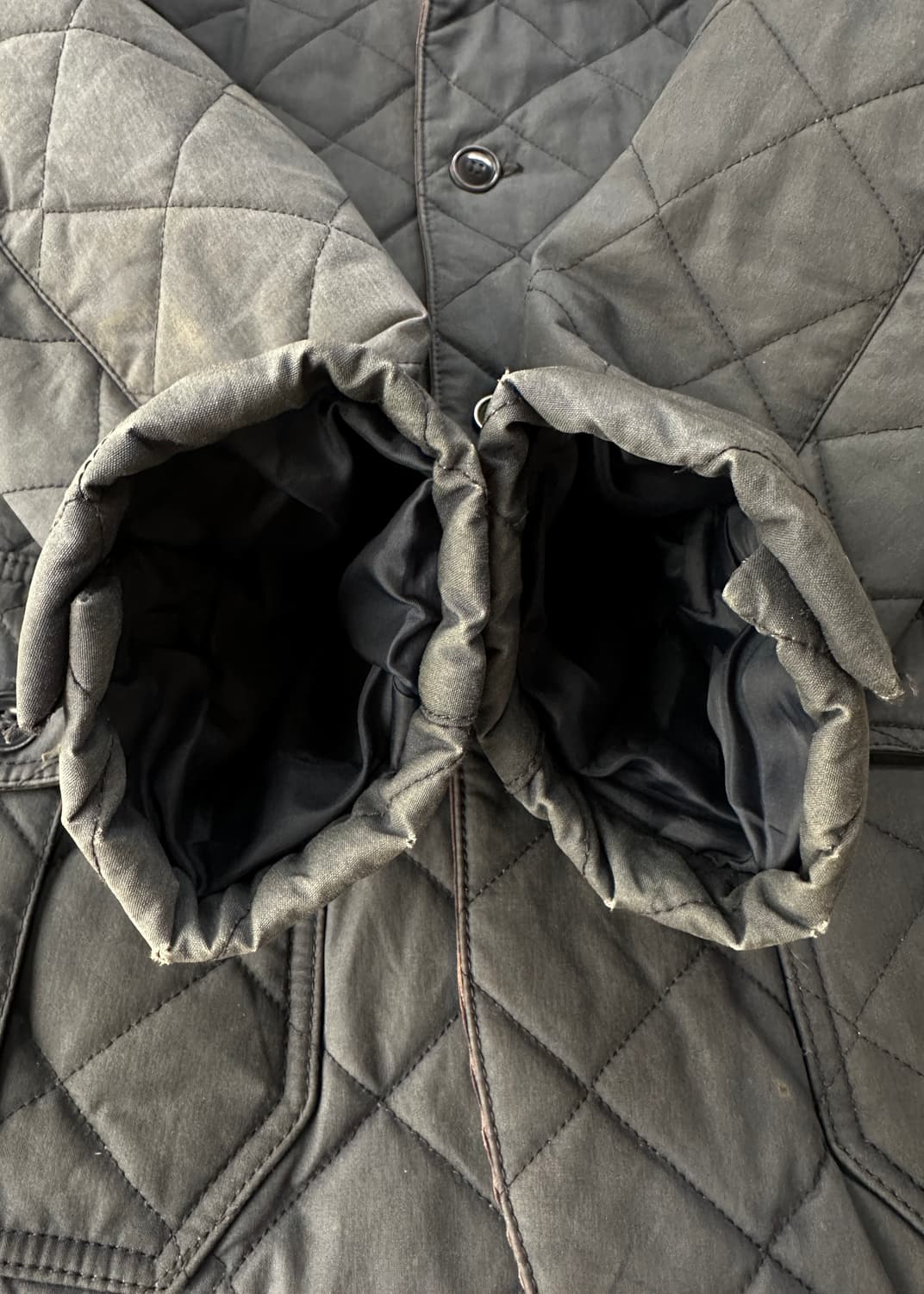 바버 네이비 왁스 퀼팅 자켓 여성 S 상품이미지4