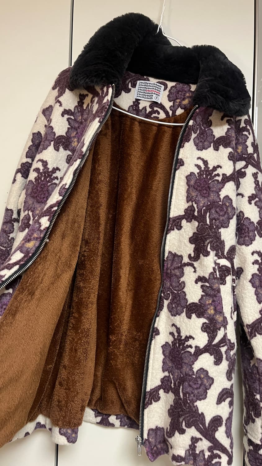 유스배스 퍼플 플라워 집업 자켓 상품이미지2