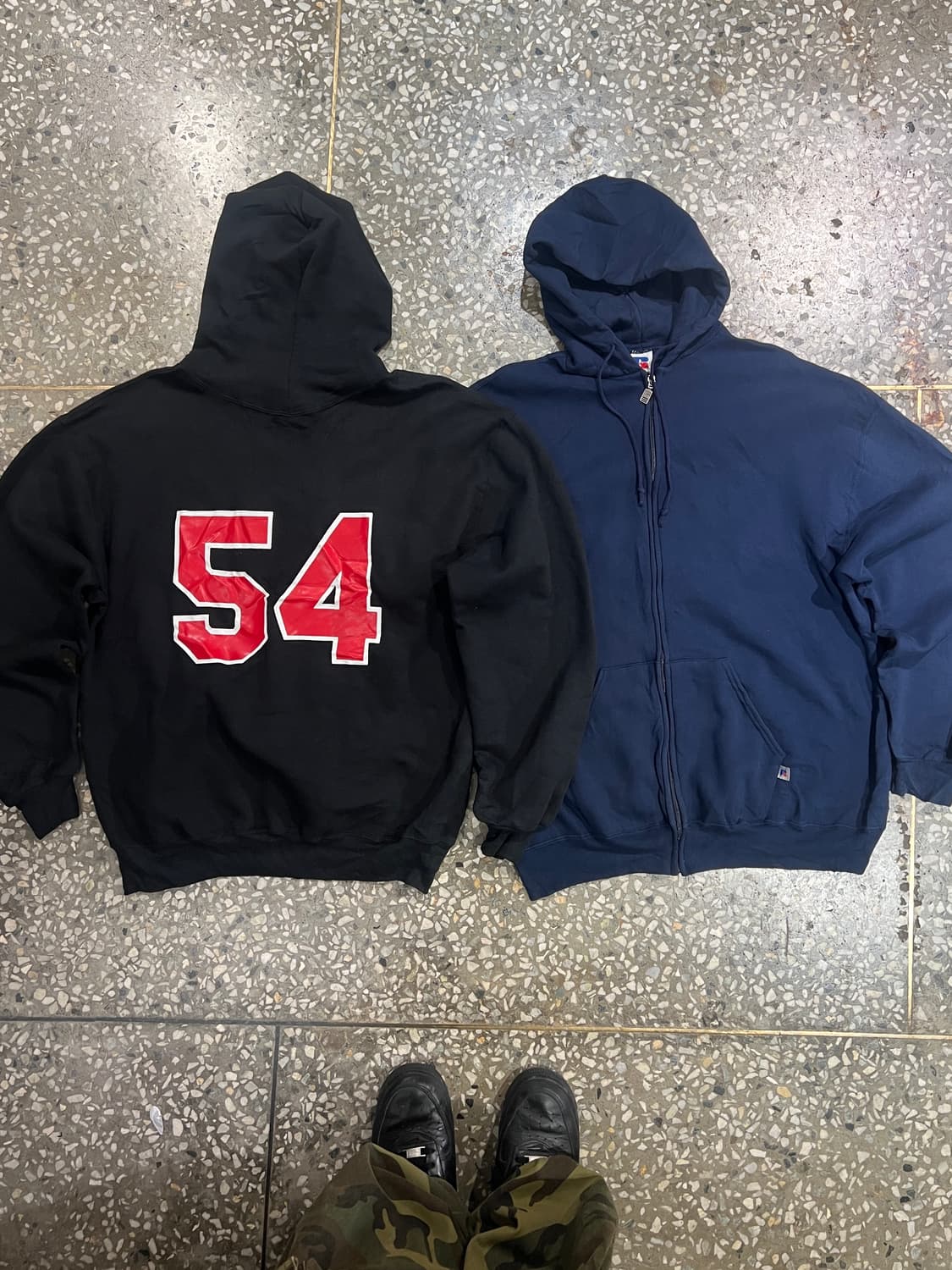 90's 러셀 후드집업 네이비 MADE IN USA  상품이미지4