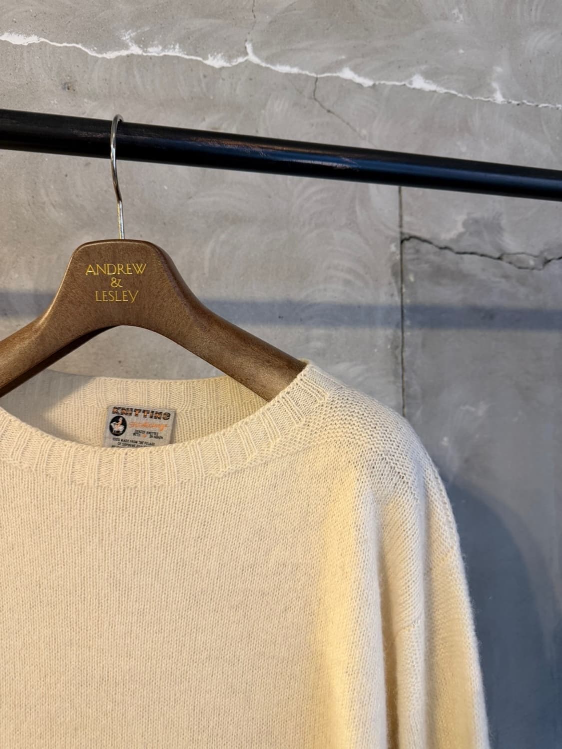 파일멜런지 셔틀랜드울 니트 66~77 상품이미지4