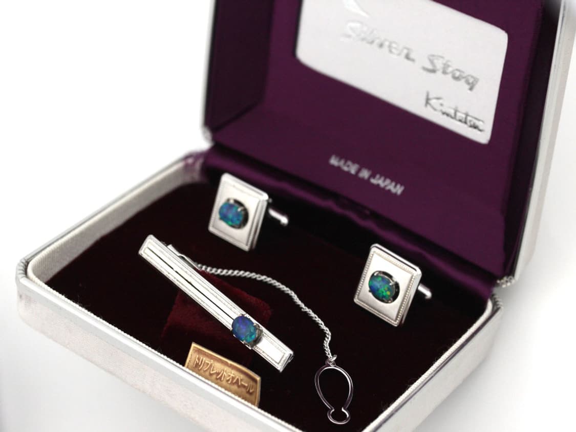 일제 A,A-등급 4.9cm 넥타이핀 커프스 세트 상품이미지1