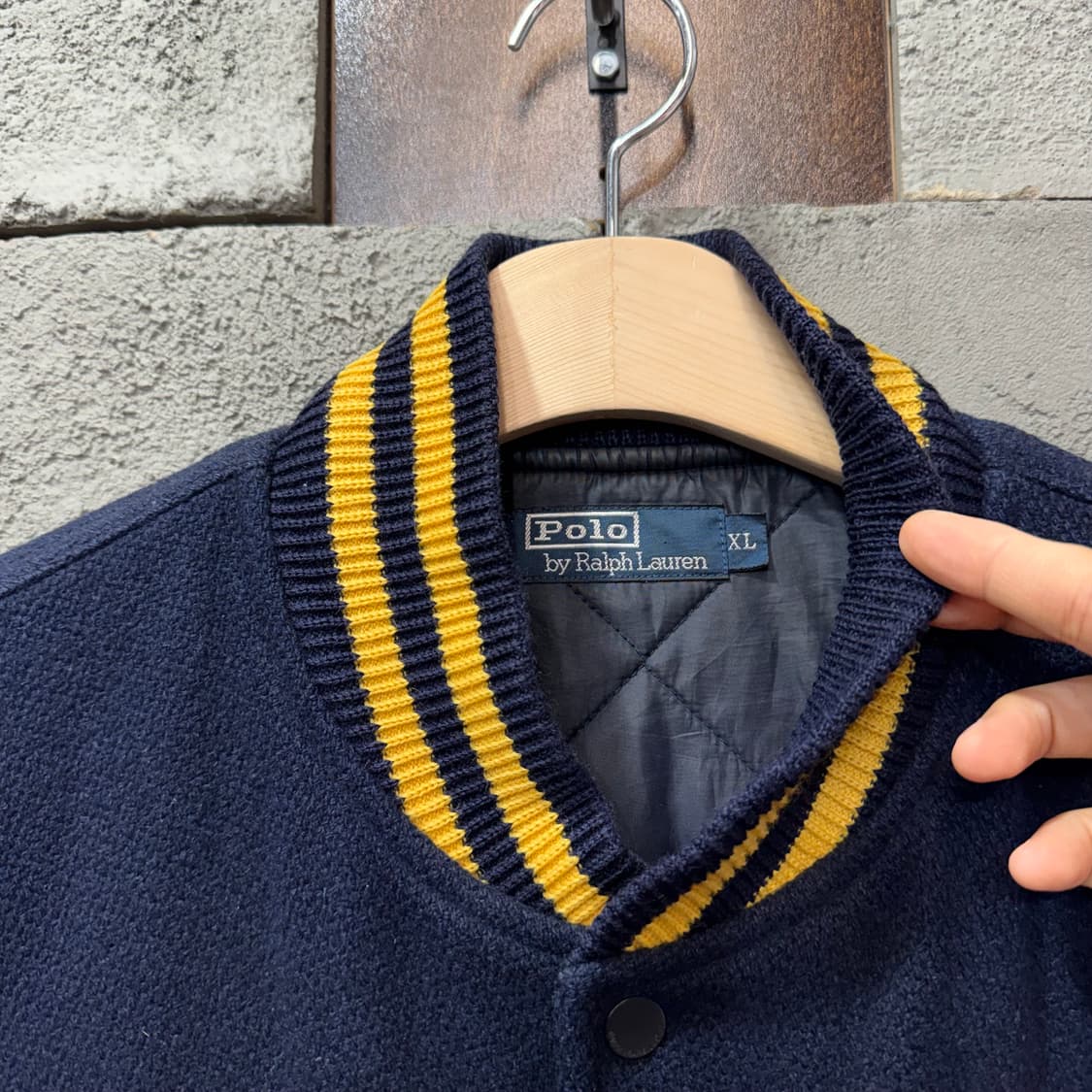 90s 랄프로렌 폴로 바시티 조끼 (XL)   상품이미지7