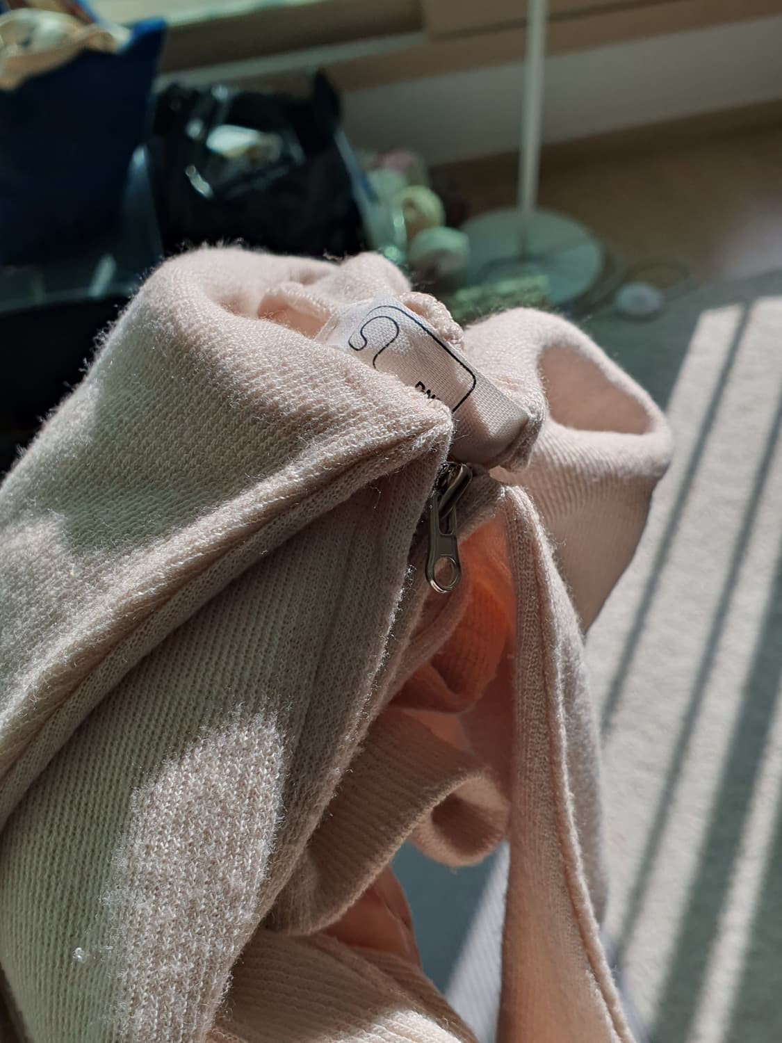 [빈티지] 오프숄더 집업 니트 가디건 상품이미지7