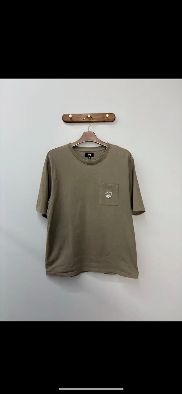 스투시 포켓로고 카키 반팔 H1241 상품이미지2
