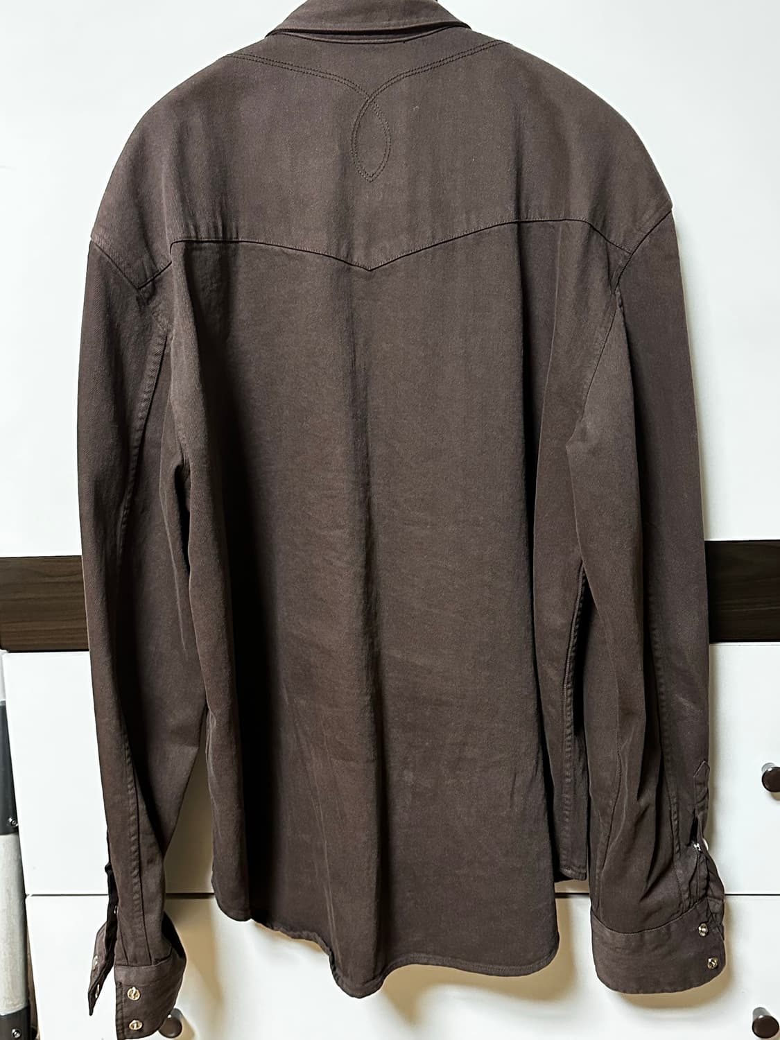 엘무드 배드가이 데님 웨스턴 셔츠 토프 브라운 상품이미지3