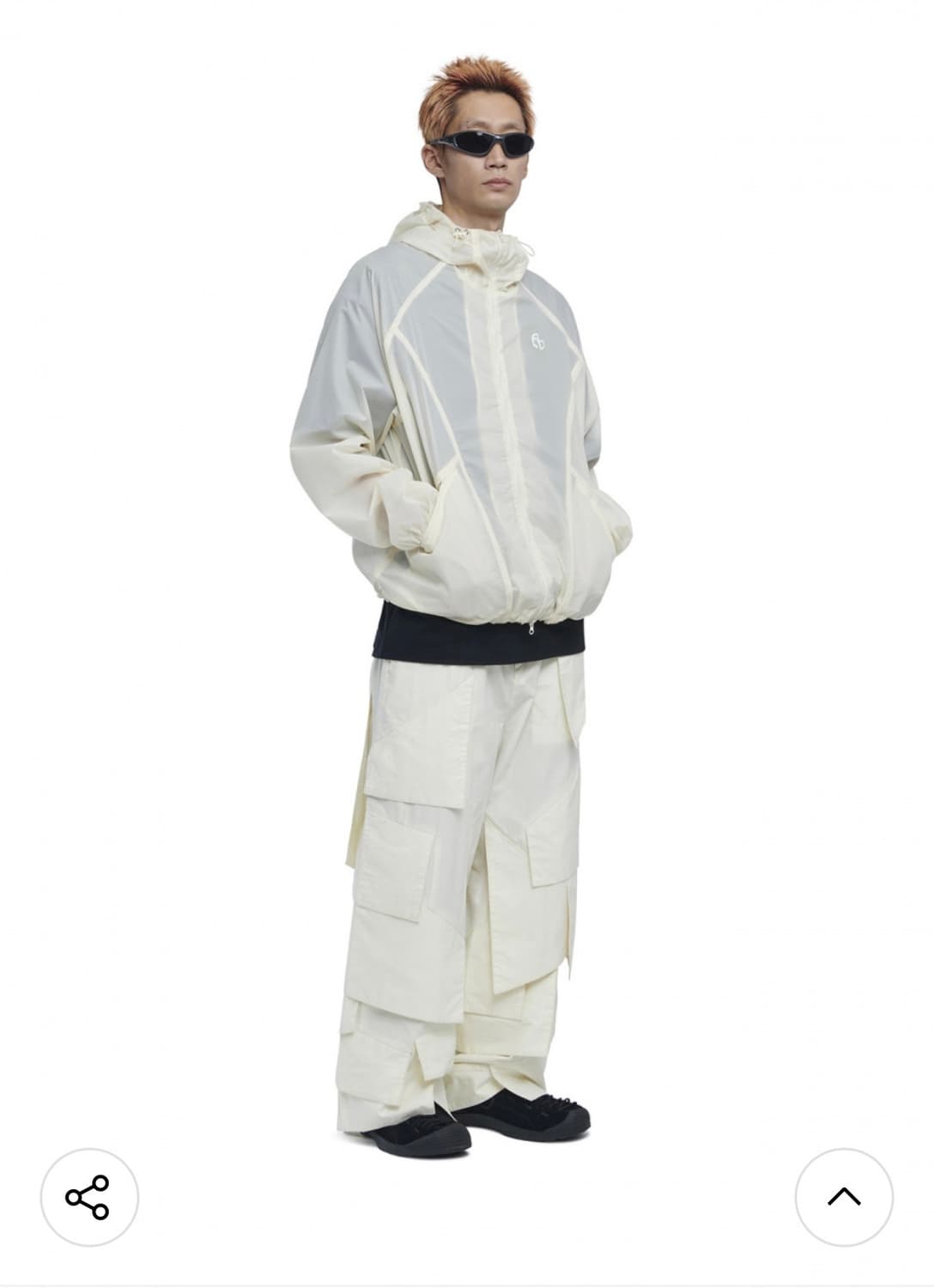 TRANSLUCENT HOODED JACKET - SAND YELLOW 상품이미지3