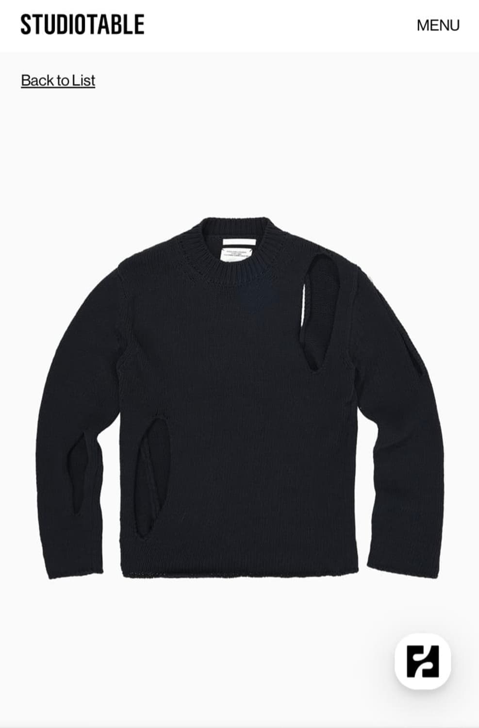 스튜디디오테이블 CUT OUT KNIT PULLOVER 상품이미지2