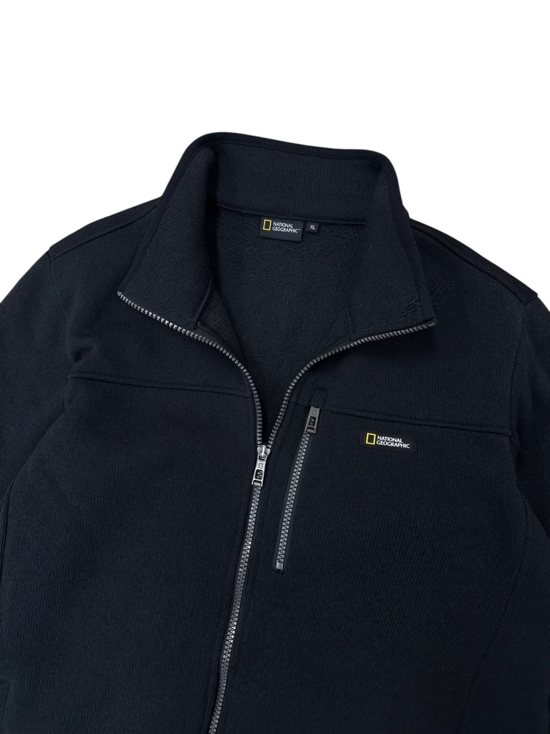 내셔널지오그래픽 니트집업 블랙 (XL) 상품이미지2