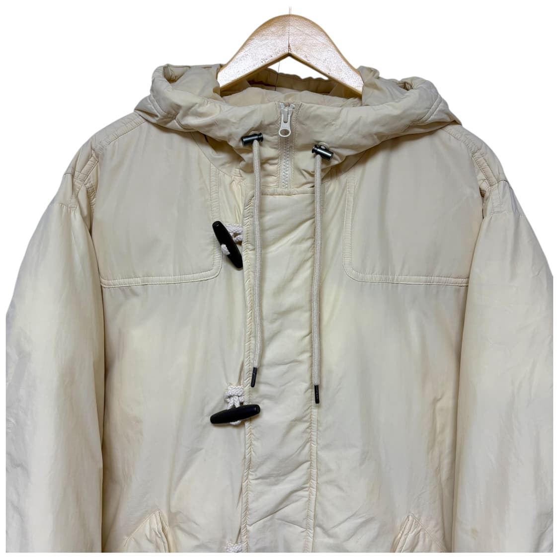 3741 코드그라피 베이지 떡볶이 더플 롱패딩 상품이미지2