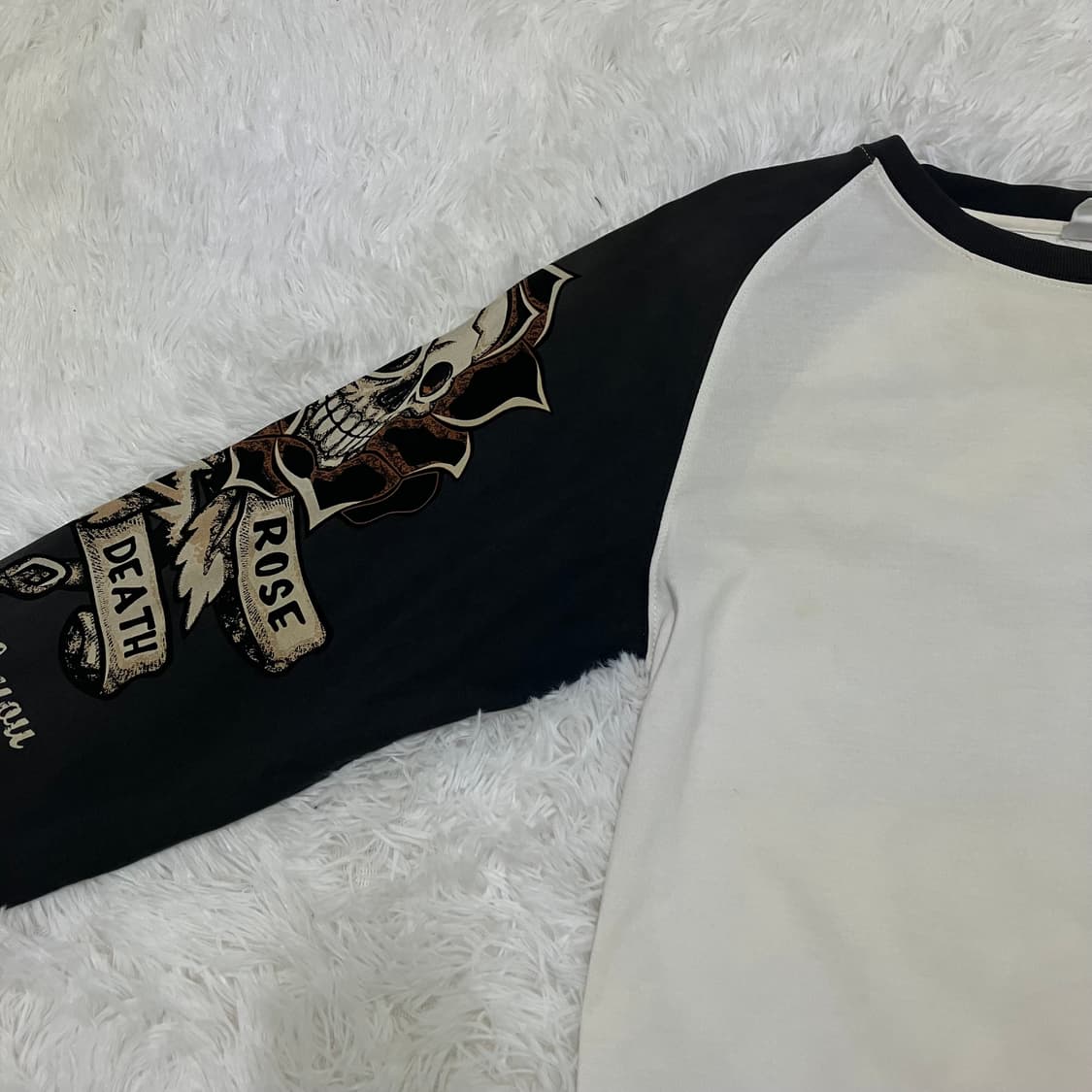 빈티지 로즈 나그랑 스컬 펑키 긴팔 894 y2k 스트릿 모리 갸루 일본 상품이미지4