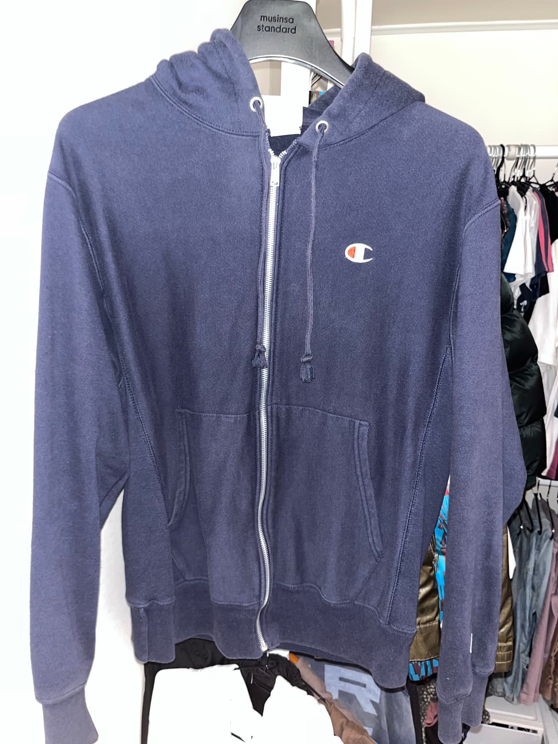 Champion 후드집업 네이비 상품이미지1