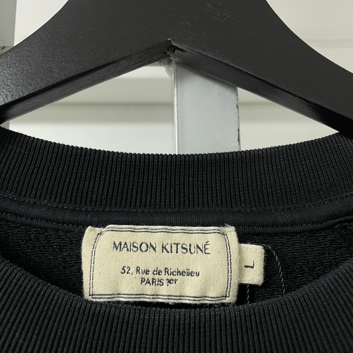 메종키츠네 폭스 블랙 맨투맨 L 상품이미지5