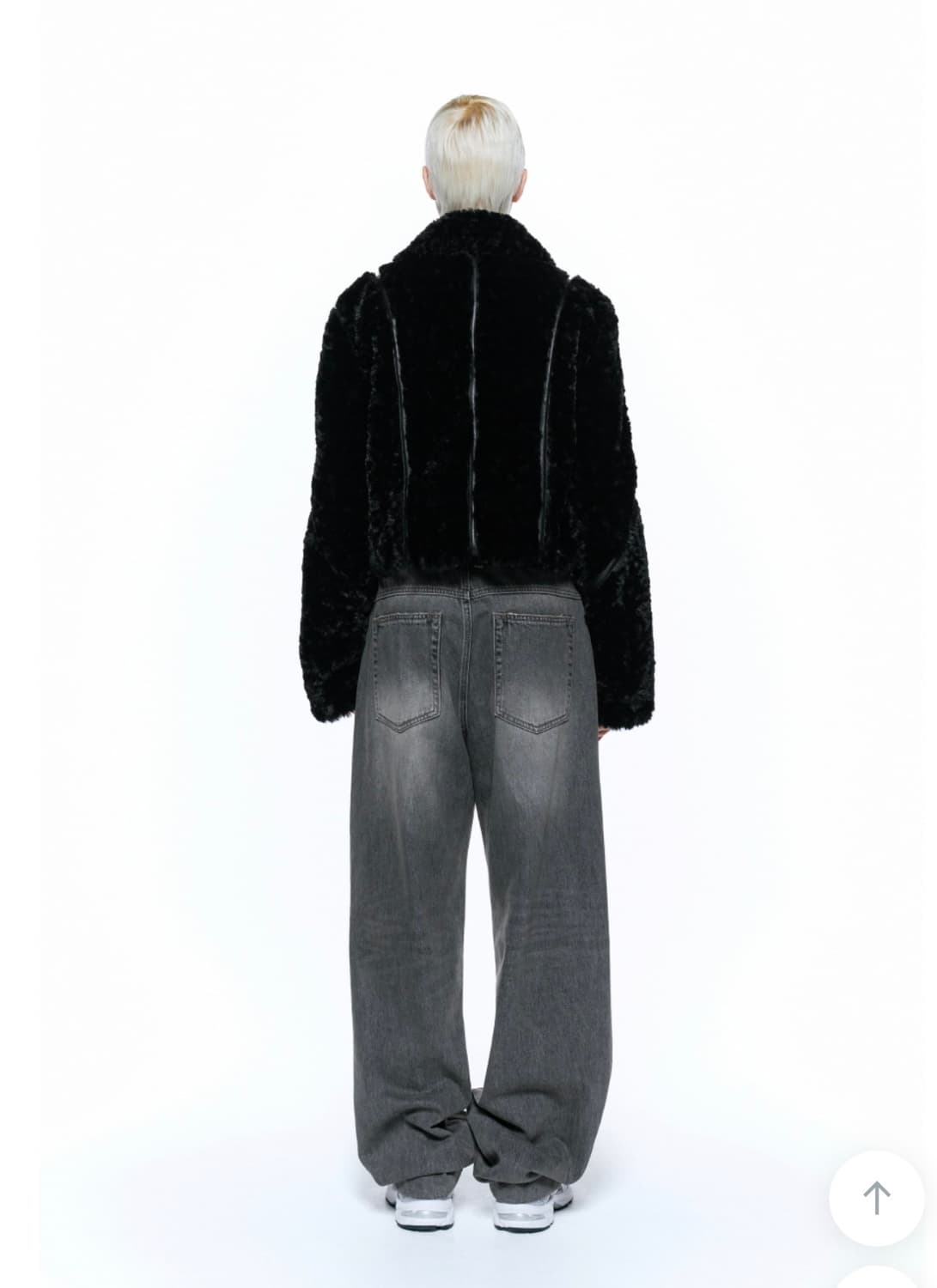 인사일런스우먼 에코 레더 바인딩 퍼 점퍼 블랙 s 상품이미지3