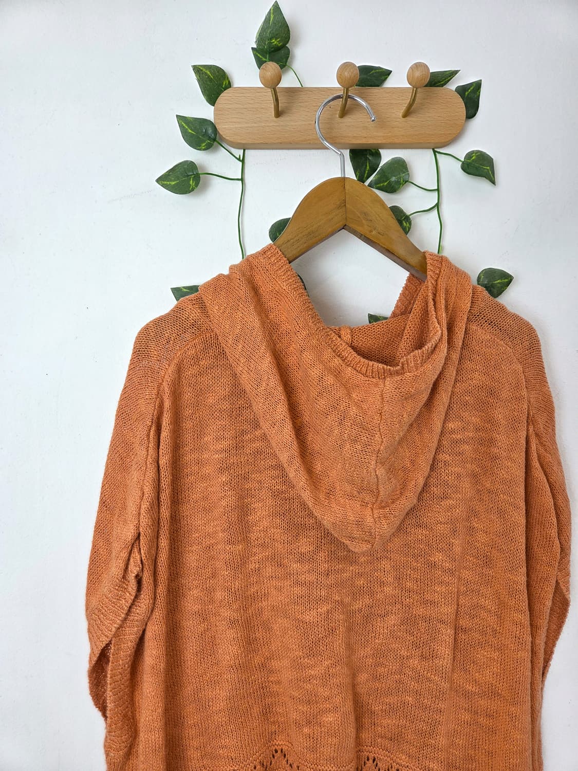 오렌지 후드 케이프 가디건 상품이미지5