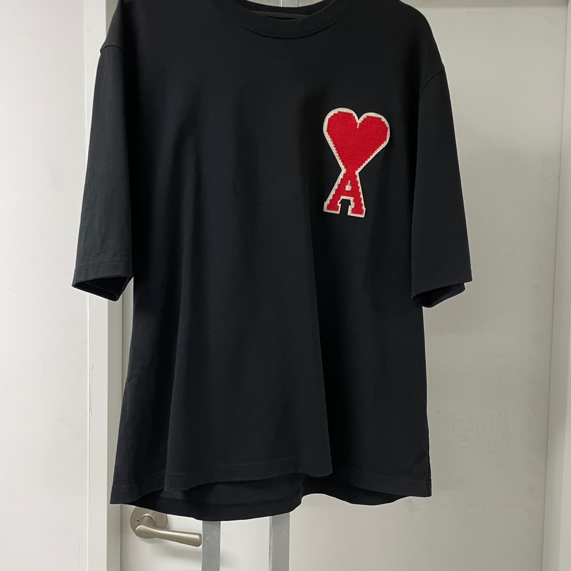 AMI 아미 블랙 반팔 티셔츠 XL 상품이미지3