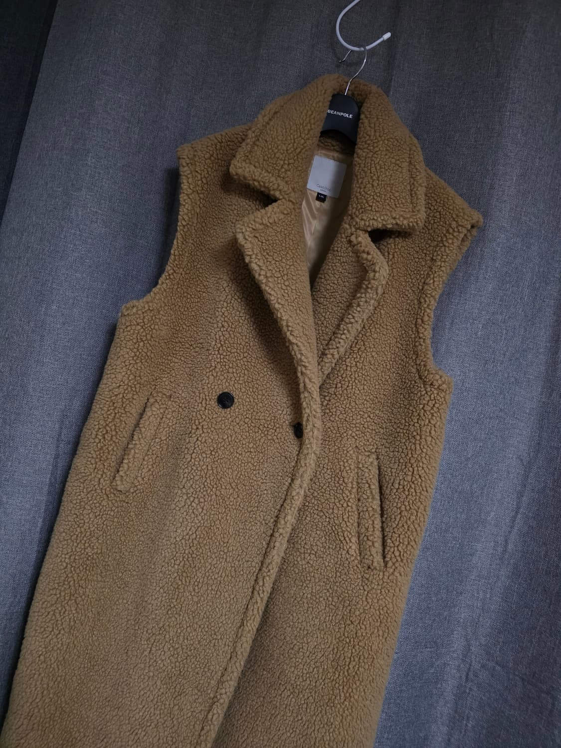 셀렙샵 양모 블렌디드 테디베어 롱베스트 상품이미지6