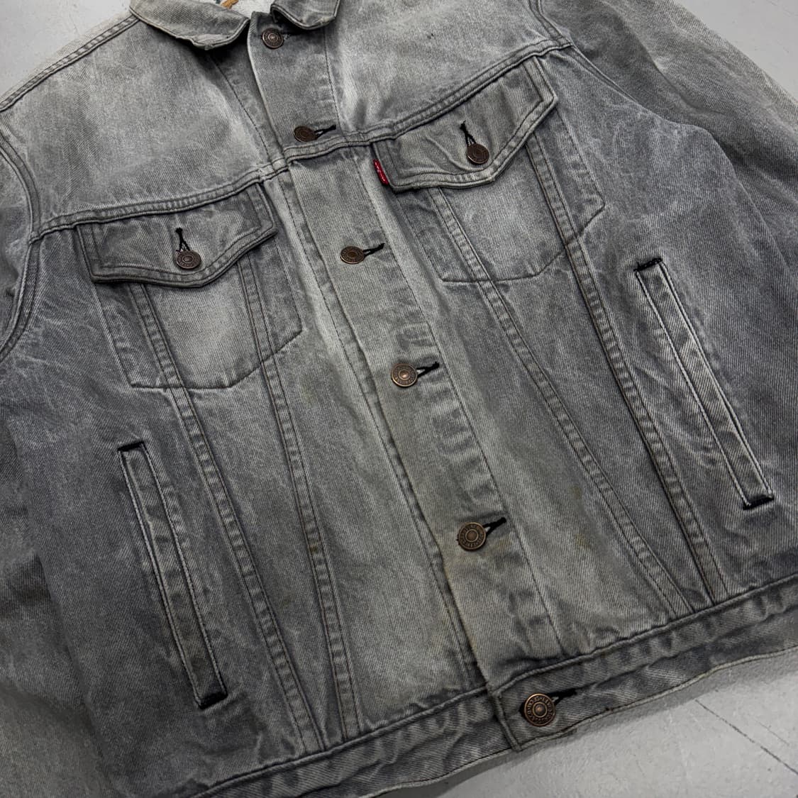 리바이스 80s 흑청 페이딩 워싱 데님자켓 상품이미지3