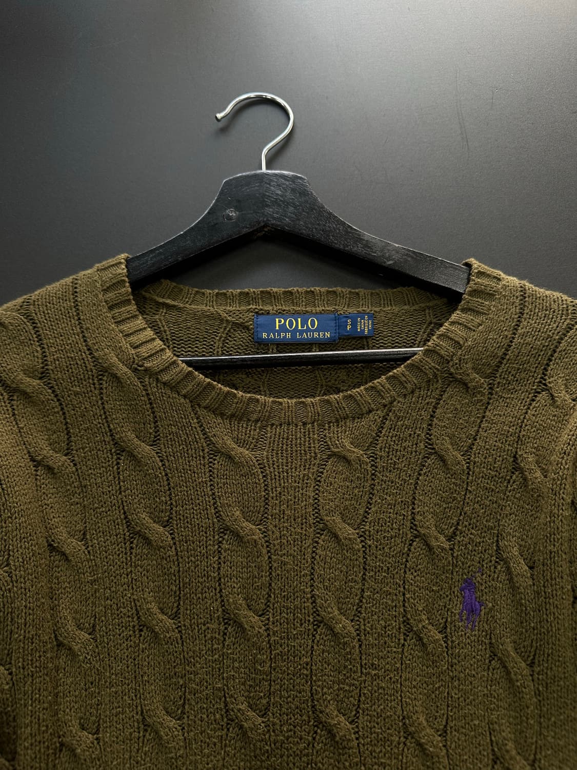 폴로랄프로렌 케이블 꽈배기 니트 올리브카키 상품이미지6