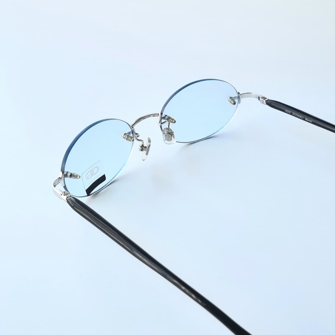 데드스탁 OGIS 무테 오벌형 실버프레임 안경테 상품이미지5