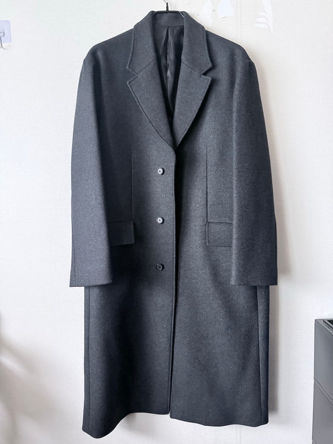[ 새제품 컨디션 ] 유스 체스터 필드 코트 차콜 그레이 L사이즈 상품이미지9