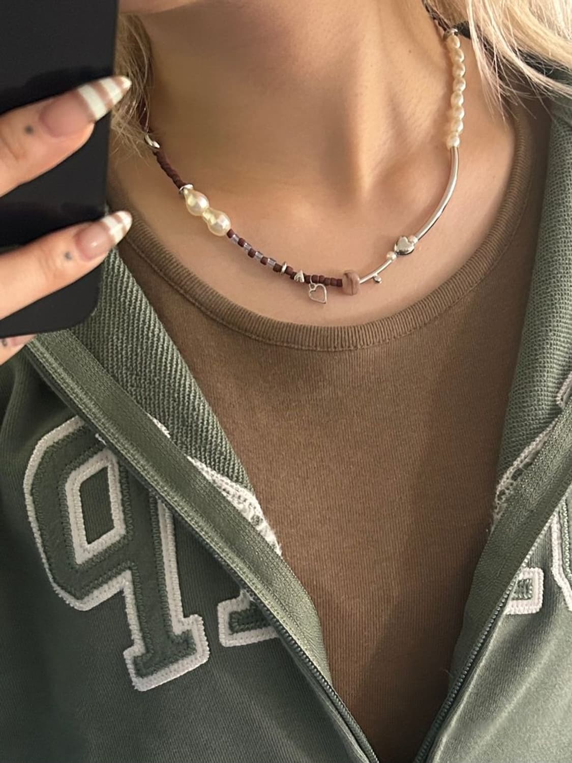 MIXED-BEAD NECKLACE 혼합 비즈 목걸이 상품이미지1