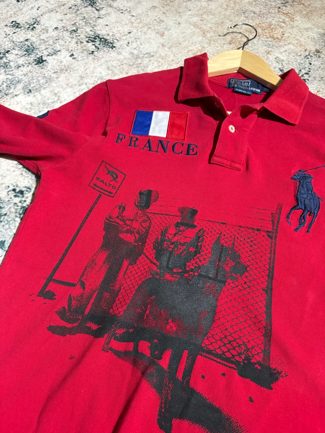 폴로 빅포니 프랑스 치프키프 커스텀 카라 슬리브 럭비티 상품이미지4