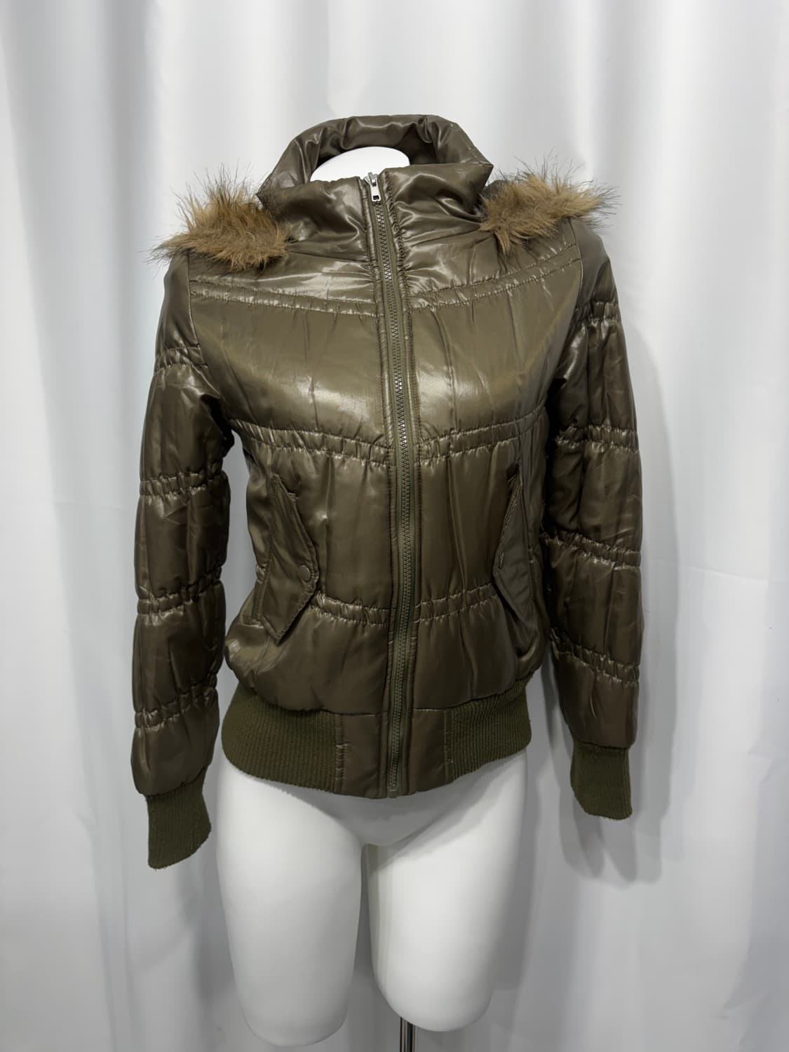 🎸카키 글로시 패딩 자켓🎸 상품이미지6