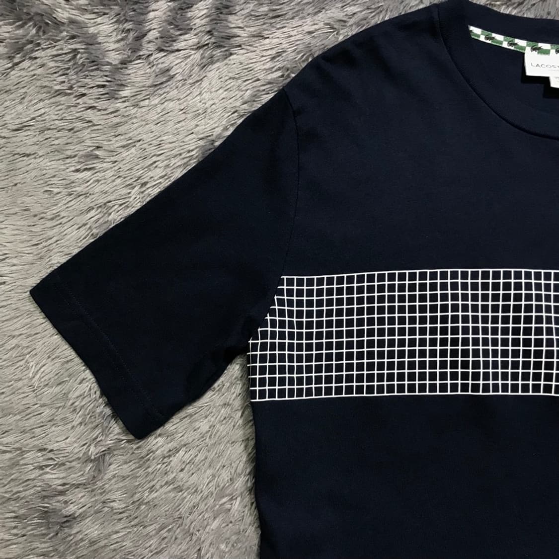 [[M, A급] 라코스테(LACOSTE) 네트 프린트 반팔티@555   상품이미지6