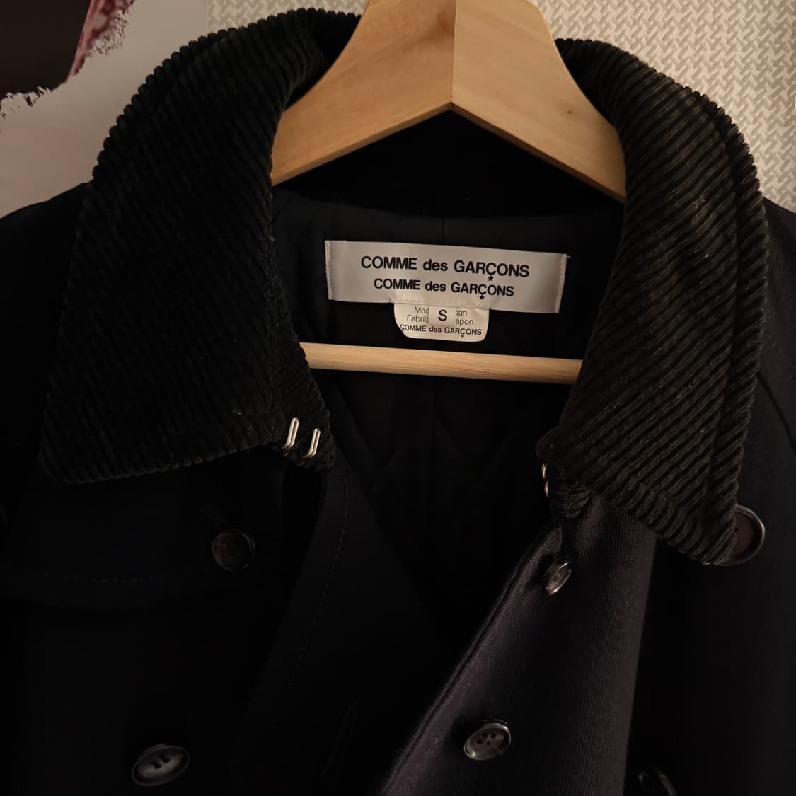 꼼데가르송 코듀로이 카라 피코트 상품이미지6