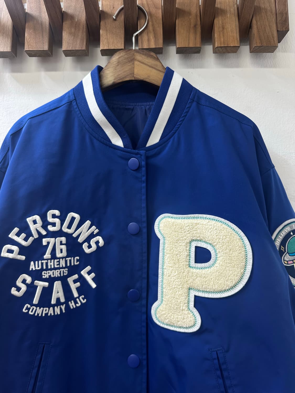 일본빈티지 Person’s 퍼슨스 패치 스타디움 바시티 점퍼 상품이미지3