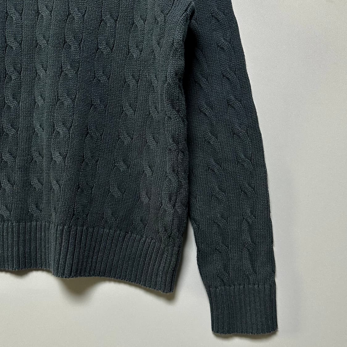 [M-L]폴로 랄프로렌 블랙 꽈배기 니트 스웨터 상품이미지3