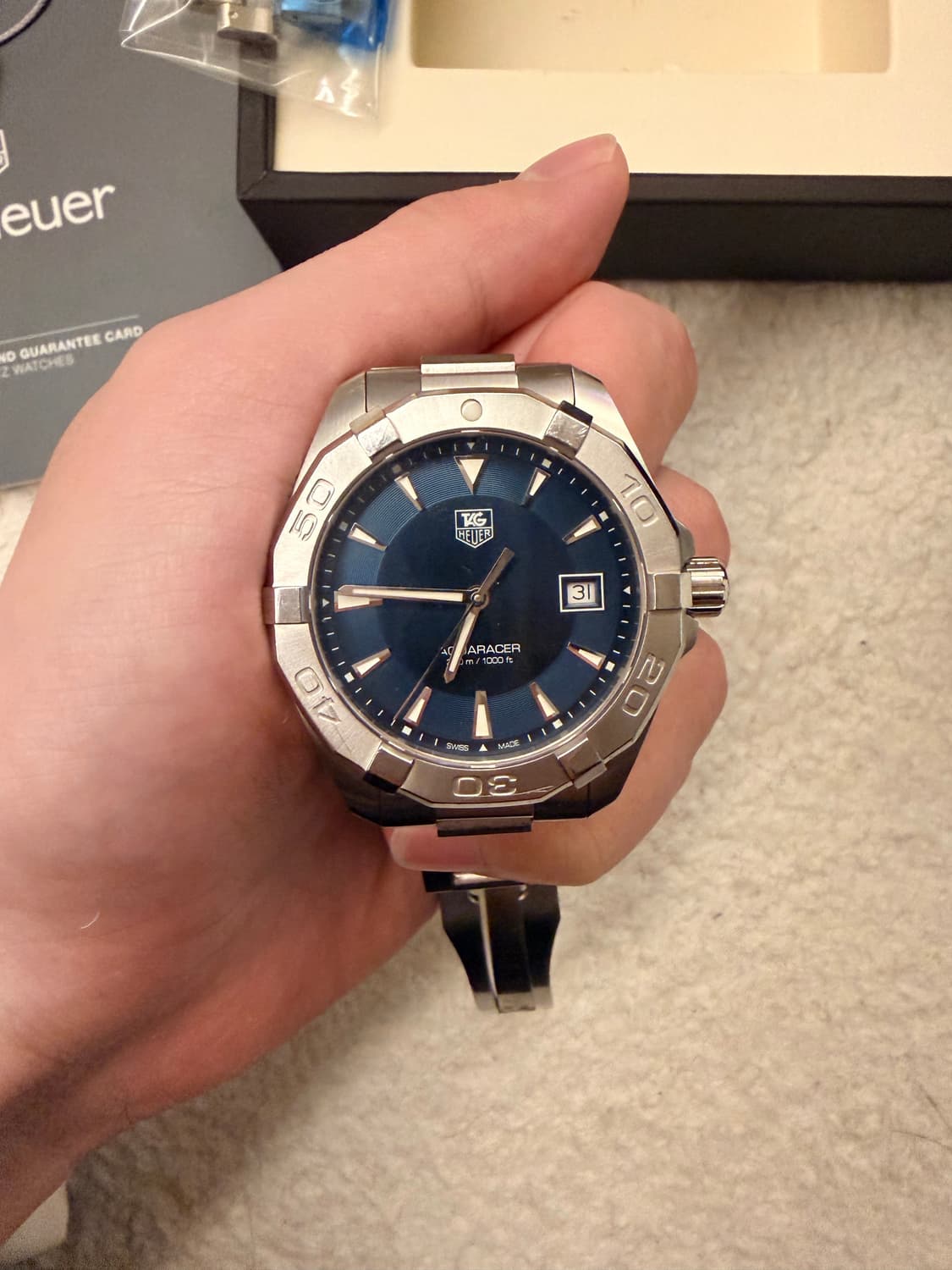 태그호이어 아쿠아레이서 청판 쿼츠 상품이미지5