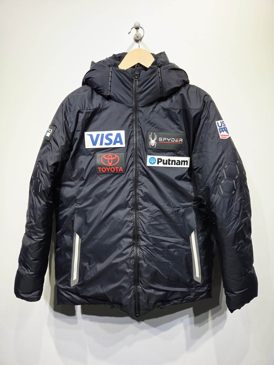 스파이더 US 스키팀 구스다운 블랙_M 상품이미지2
