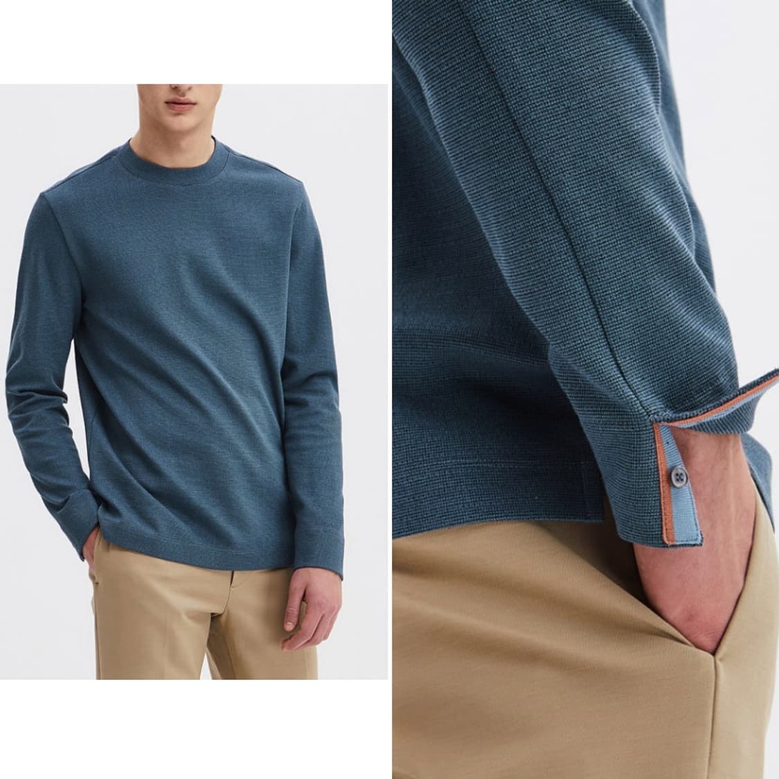 타임옴므 슬릿 커프스 니트 상품이미지1