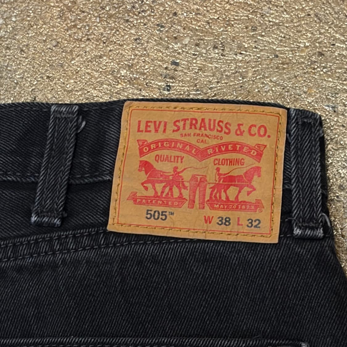 10s 미국 빈티지 리바이스 505 블랙진 청바지 상품이미지6