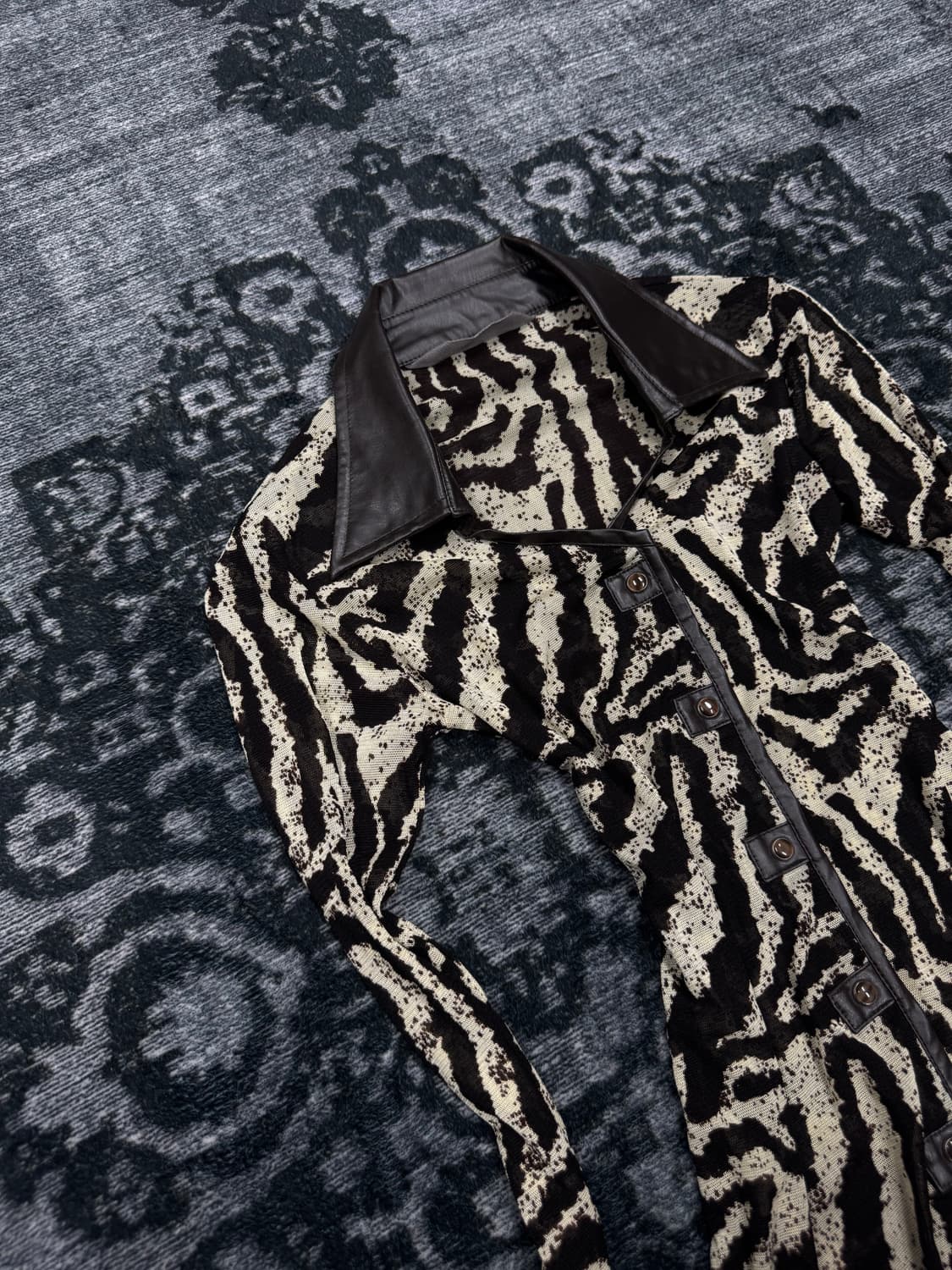 Cook jeans zebra leather trimming see th 상품이미지2