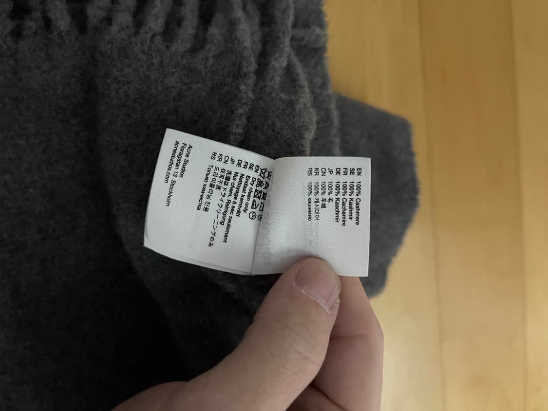 아크네 캐시미어 머플러 그레이 상품이미지3