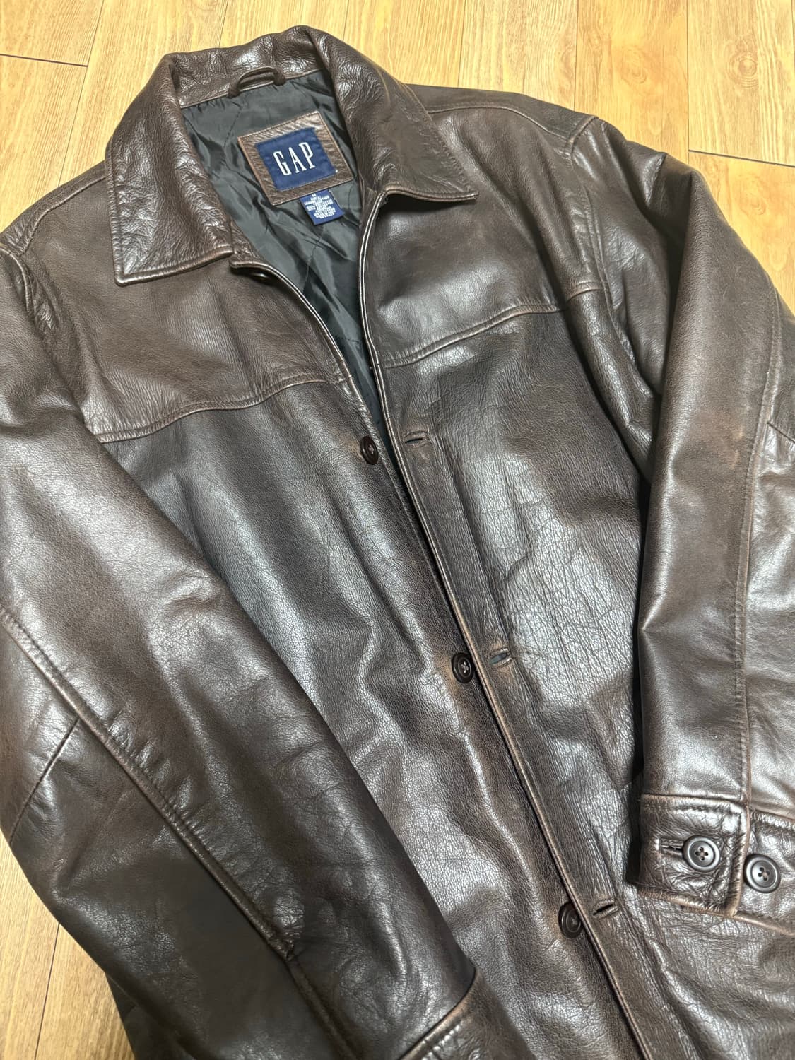 Gap 브라운 가죽 자켓 상품이미지1