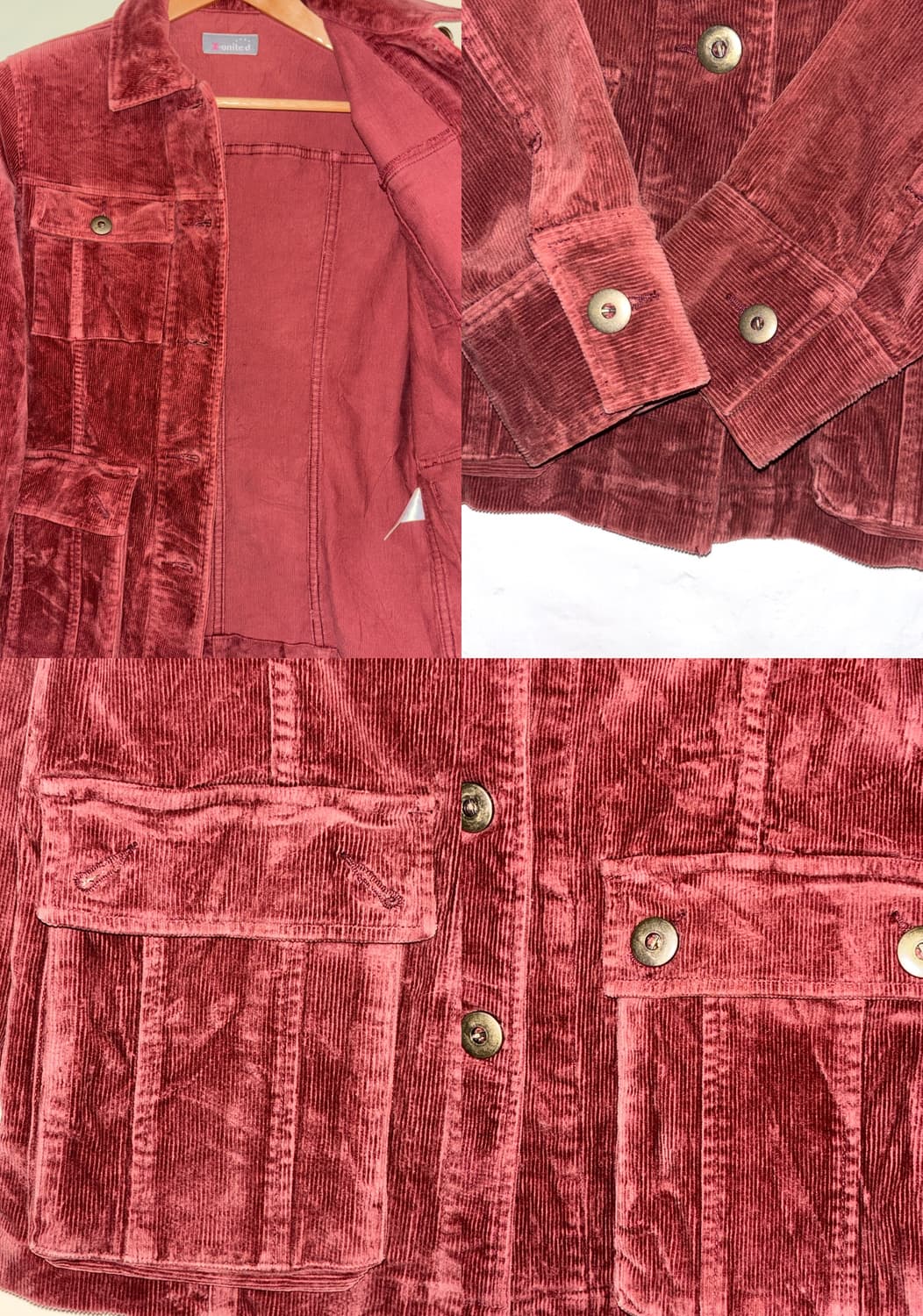 x.united 코듀로이 워크자켓 / Burgundy 상품이미지3