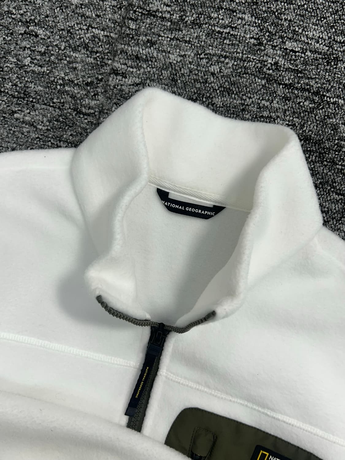내셔널지오그래픽 화이트 우븐 플리스 자켓 M 상품이미지5